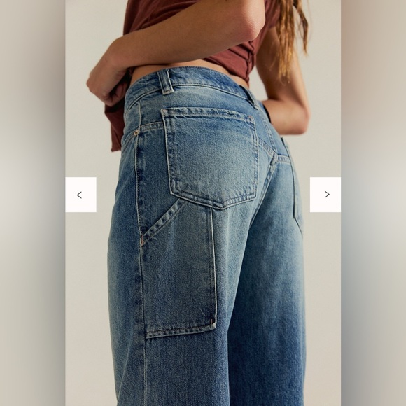 We The Free Tinsley Baggy High-Rise Jeans in Hazey Blue Size 30 - Picture 1 of 12